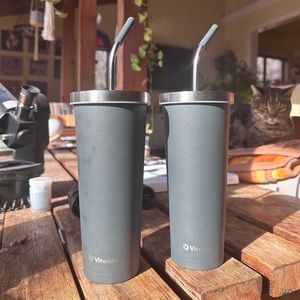 Vitamix Double Wall-insulated Tumblers (2) - Spill-proof - Stainless Steel -24oz